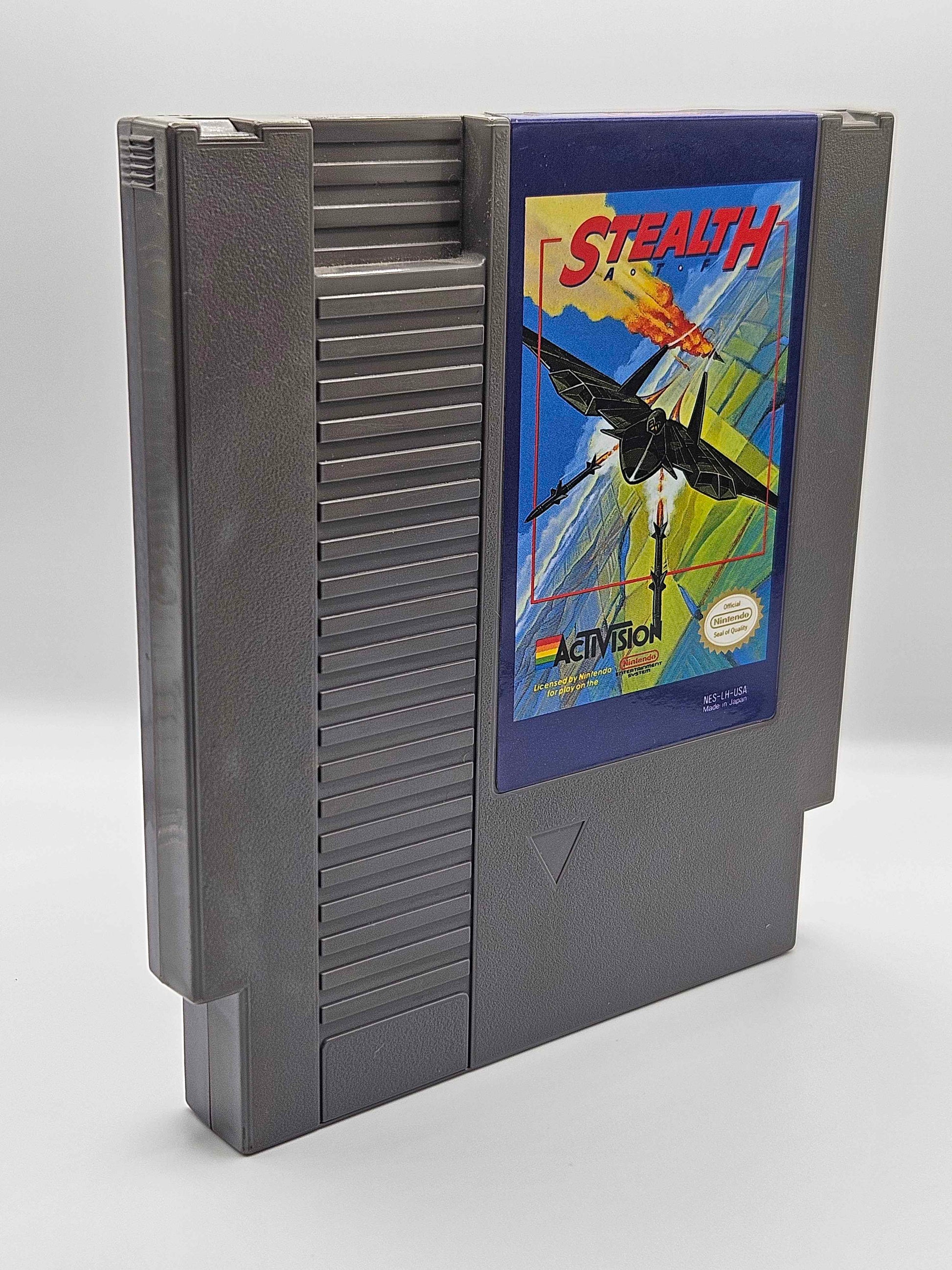 A Nintendo Entertainment System (NES) cartridge for the game 'Stealth'.