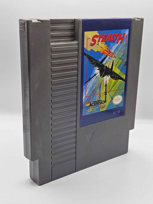 A Nintendo Entertainment System (NES) cartridge for the game 'Stealth'.